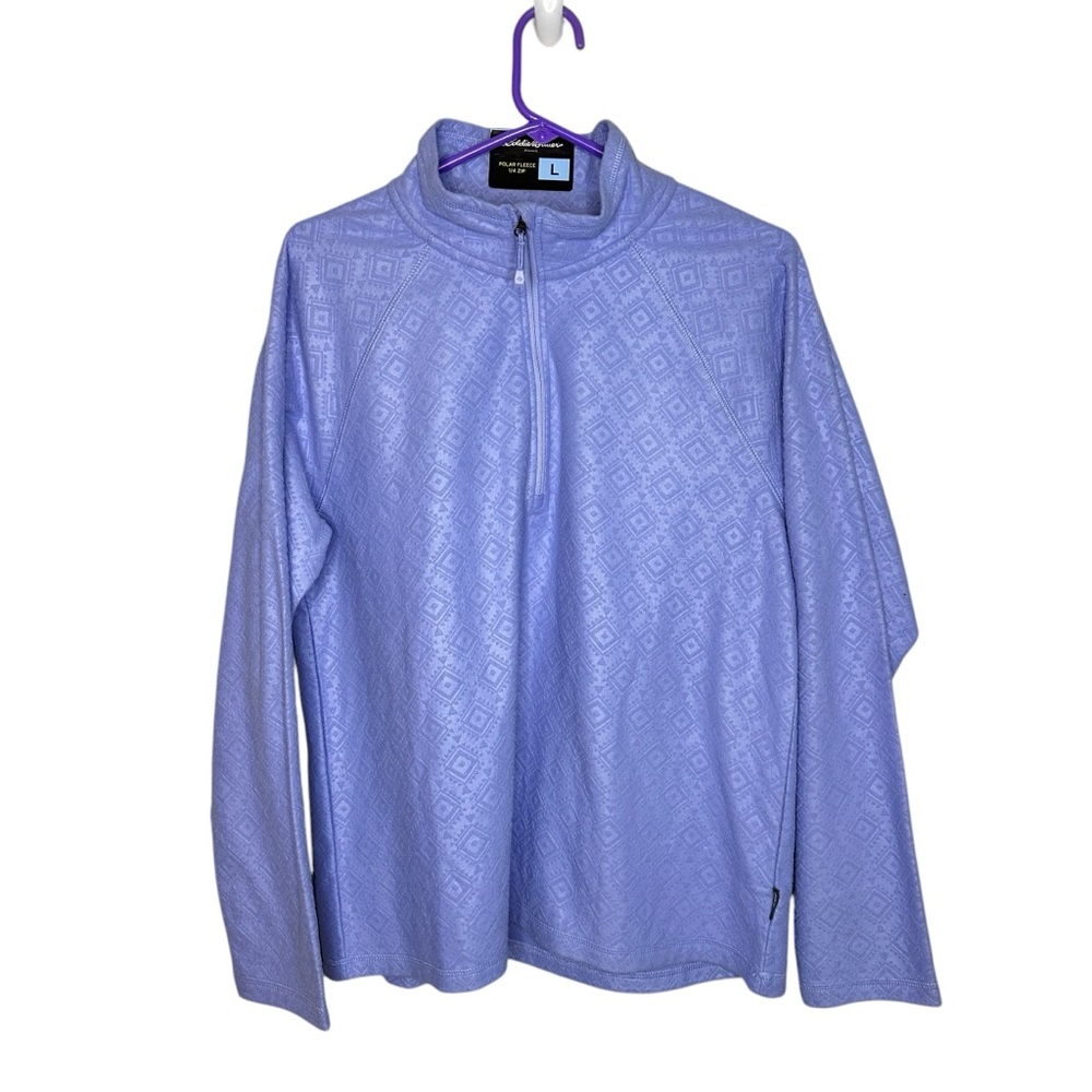 Eddie Bauer Purple Quarter-Zip Pullover NWT Size Large